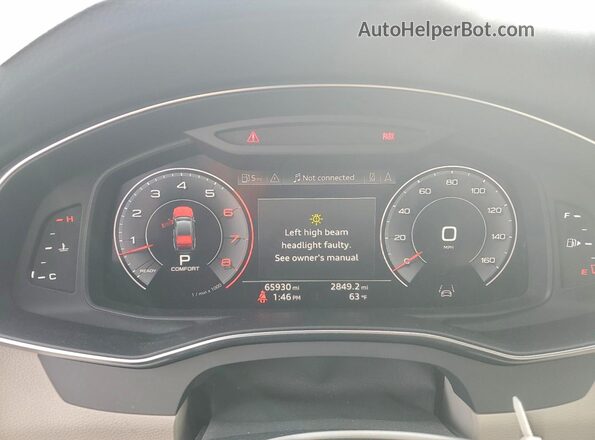 WAUS2AF26KN103198 2019 AUDI OTHER White ხელსაწყოთა პანელის ხედი