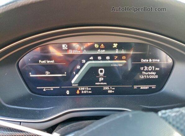 WAUW4GF57NN002197 2022 AUDI S5 Silver ხელსაწყოთა პანელის ხედი