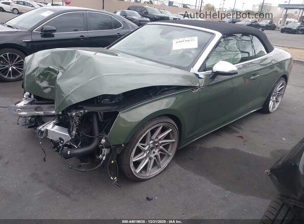 WAUY4GF50RN007028 2024 AUDI S5 Green წინა მარცხენა ხედი სამი მეოთხედიდან