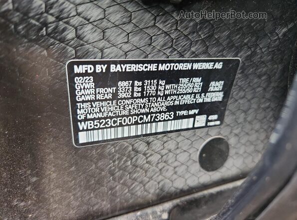 WB523CF00PCM73863 2023 BMW IX Black Engine compartment view