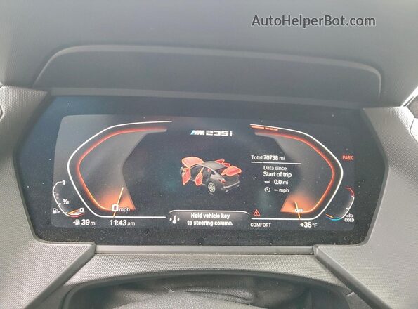 WBA13AL01M7G50322 2021 BMW M2 Белый Вид щитка приборов