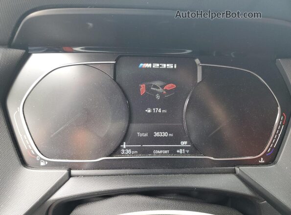 WBA13AL0XL7G11209 2020 BMW M2 Black Vista del cuadro de instrumentos
