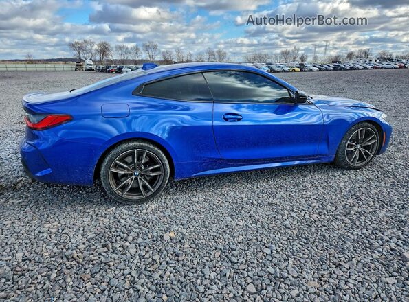 WBA13AR04MCG09469 2021 BMW M4 Синий Задняя правая четверть
