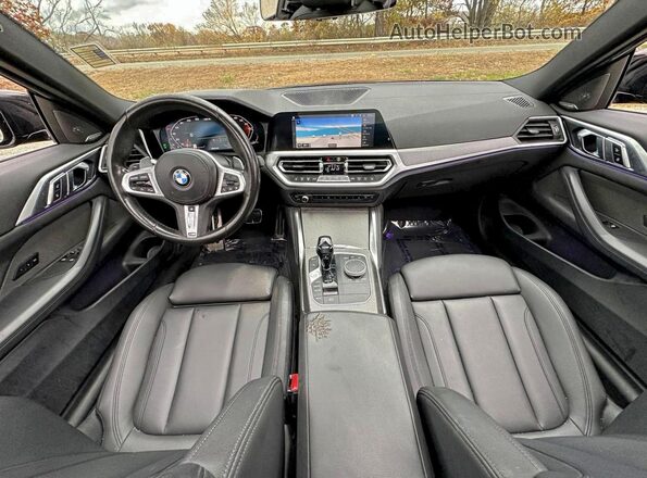 WBA13AR09MCF20741 2021 BMW M4 Black უკანა სავარძლების ხედი