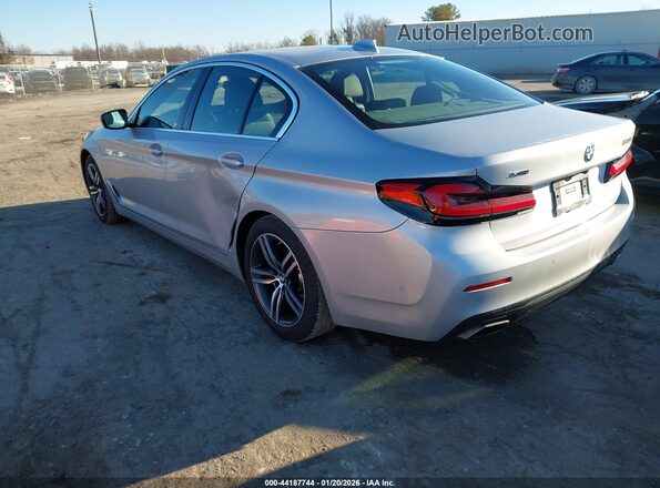 WBA13BJ00MWX06357 2021 BMW 5 SERIES Silver Trasero izquierdo