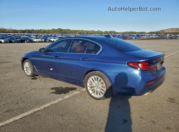 WBA13BJ02NCK18675 2022 BMW 5 SERIES Синий Задняя левая четверть