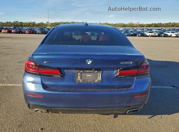 WBA13BJ02NCK18675 2022 BMW 5 SERIES Синий Вид сзади