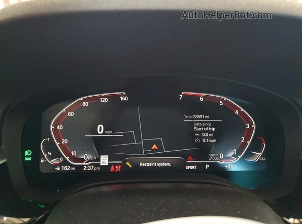 WBA13BJ06PWY22456 2023 BMW 5 SERIES Black Instrument cluster view