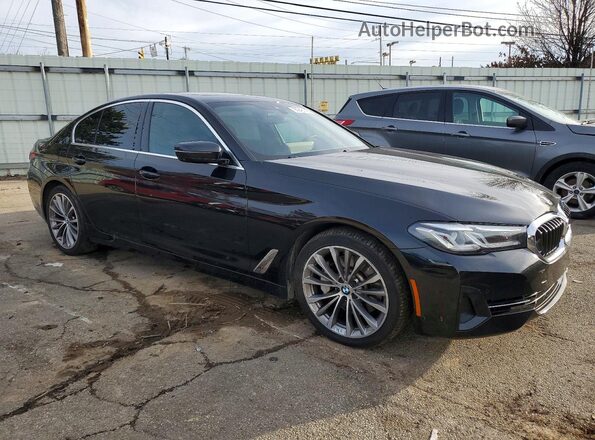 WBA13BJ09MWX18619 2021 BMW 5 SERIES Черный Передняя правая четверть