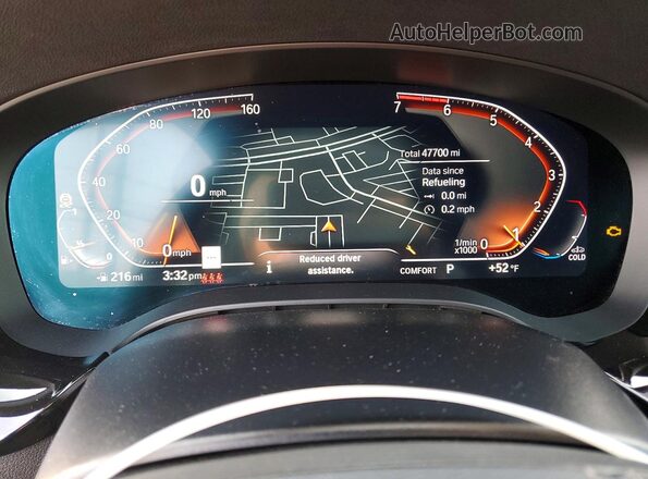 WBA13BJ09MWX18619 2021 BMW 5 SERIES Черный Вид щитка приборов