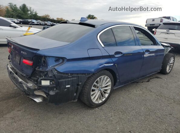 WBA13BJ0XMWW90426 2021 BMW 5 SERIES Синий Задняя правая четверть