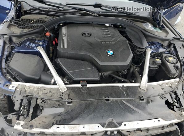 WBA13BJ0XMWW90426 2021 BMW 5 SERIES Синий Вид задней части салона