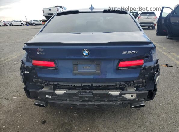 WBA13BJ0XMWW90426 2021 BMW 5 SERIES Синий Вид сзади