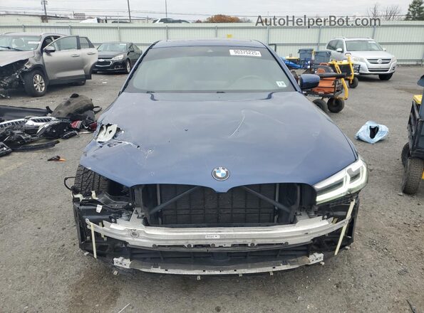 WBA13BJ0XMWW90426 2021 BMW 5 SERIES Синий Вид спереди