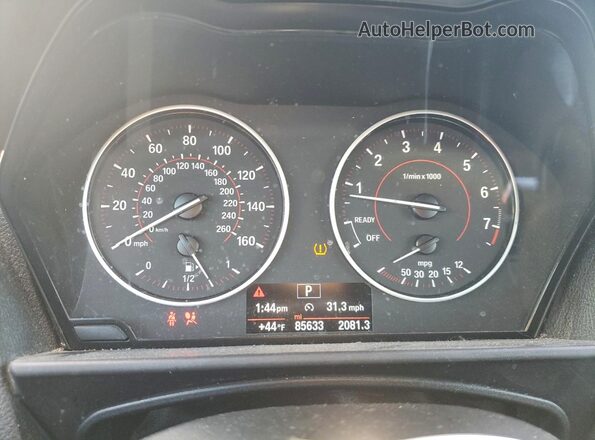 WBA1F9C54GV546664 2016 BMW 2 SERIES White ხელსაწყოთა პანელის ხედი