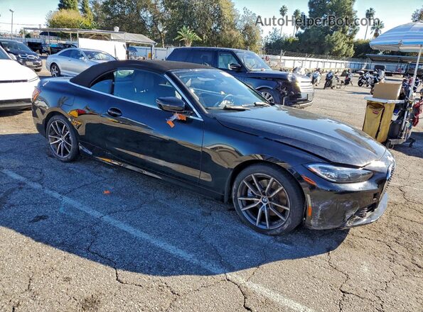 WBA23AT03MCG93782 2021 BMW 4 SERIES Черный Передняя правая четверть