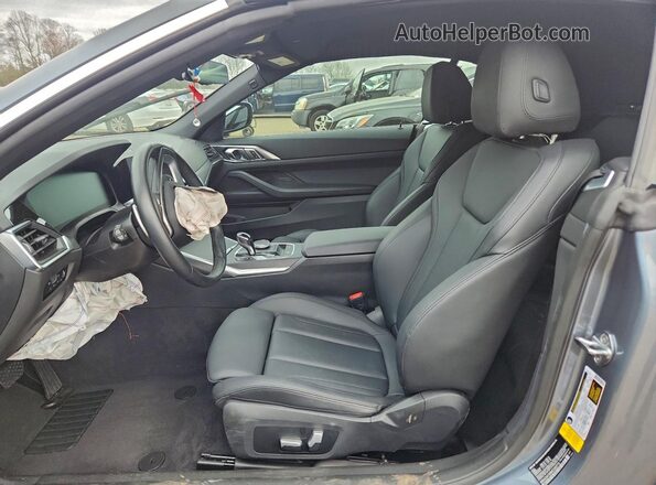 WBA23AT06MCG93775 2021 BMW 4 SERIES Gray წინა სალონის ხედი