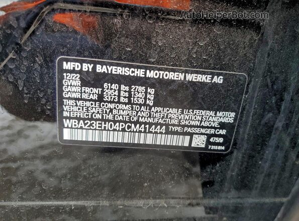 WBA23EH04PCM41444 2023 BMW 7 SERIES Black 