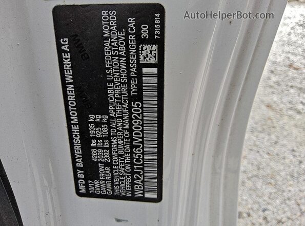 WBA2J1C56JVD09205 2018 BMW 2 SERIES Белый Вид подкапотного пространства