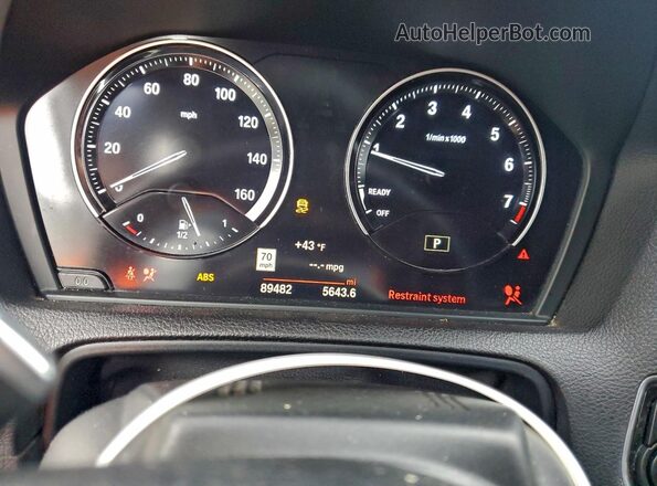 WBA2K1C0XL7G05062 2020 BMW 2 SERIES Black Widok zestawu wskaźników