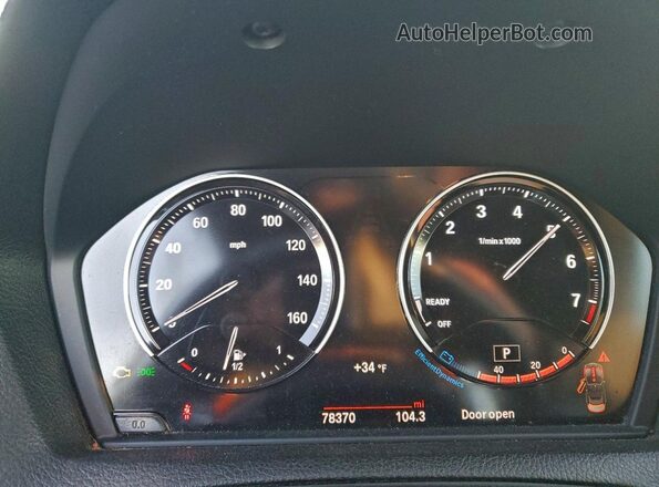 WBA2K1C5XJVD41054 2018 BMW 2 SERIES Blue Instrument cluster view