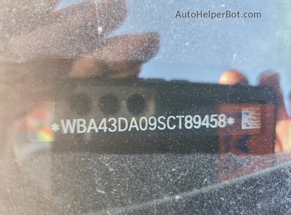 WBA43DA09SCT89458 2025 BMW 4 SERIES White VIN კოდის სტიკერის ხედი