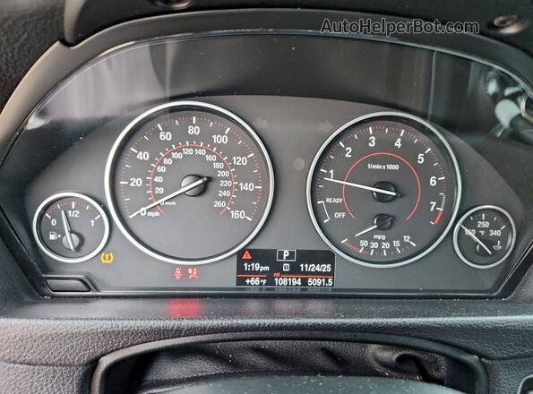 WBA4E3C52HG186748 2017 BMW 4 SERIES White Widok zestawu wskaźników