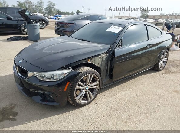 WBA4P1C30HK522844 2017 BMW 4 SERIES Black Առջևի ձախ երեք քառորդ տեսարան
