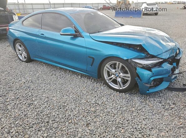 WBA4W9C08LFJ11233 2020 BMW 4 SERIES Turquoise Front right