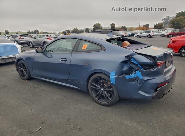 WBA53AP02MCF33982 2021 BMW 4 SERIES Синий Задняя левая четверть