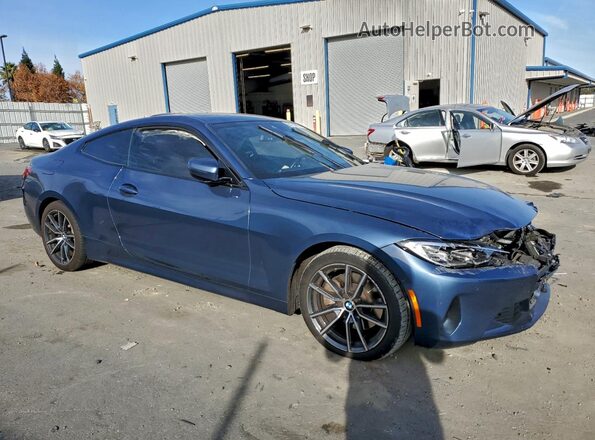 WBA53AP02MCF72233 2021 BMW 4 SERIES Teal Delantero derecho