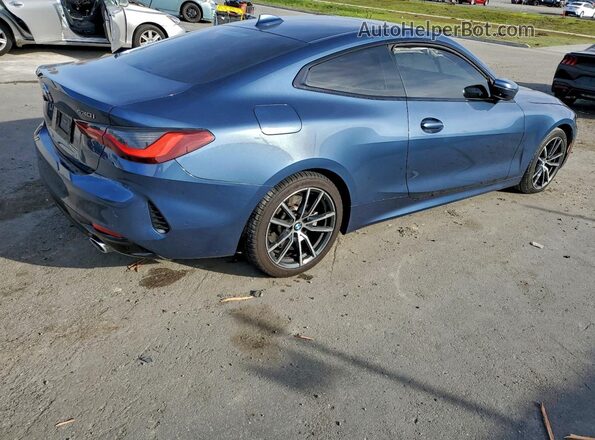 WBA53AP02MCF72233 2021 BMW 4 SERIES Teal Trasero derecho