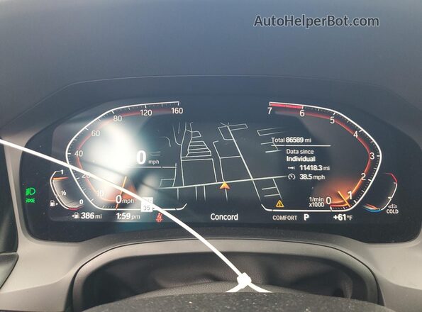WBA53AP05MCF87504 2021 BMW 4 SERIES White Vista del cuadro de instrumentos