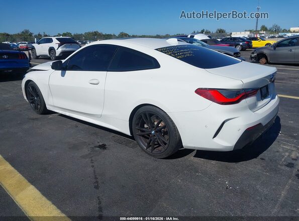 WBA53AP05MCG53436 2021 BMW 4 SERIES White Հետևի ձախ