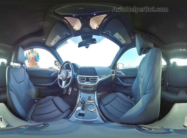 WBA53AP09MCF74741 2021 BMW 4 SERIES White VIN კოდის სტიკერის ხედი