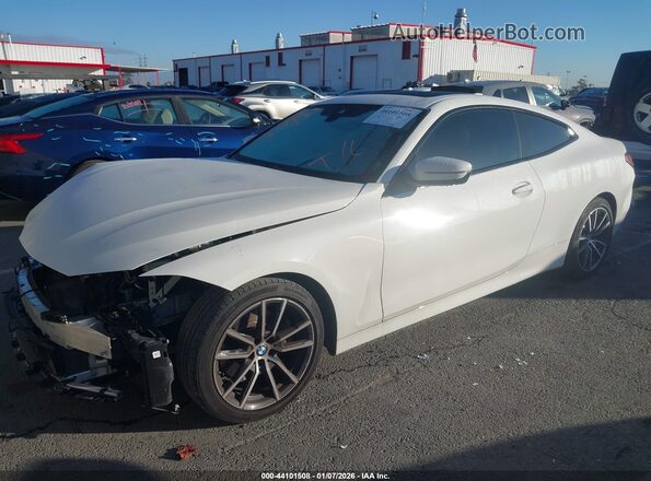 WBA53AP0XMCG10677 2021 BMW 4 SERIES White წინა მარცხენა ხედი სამი მეოთხედიდან
