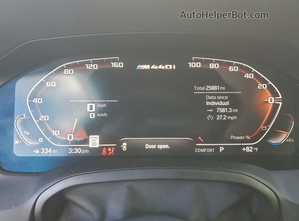 WBA53AT06MCG37011 2021 BMW M4 Black Widok zestawu wskaźników