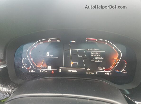 WBA53BH03PCM84331 2023 BMW 5 SERIES Black Instrument cluster view