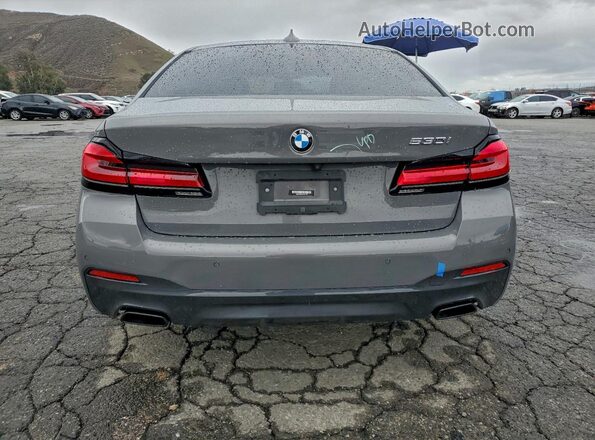 WBA53BH04NCJ21176 2022 BMW 5 SERIES Серый Вид сзади