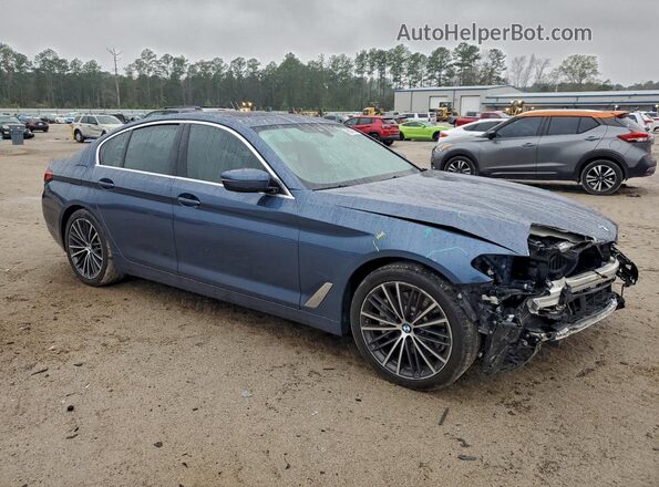 WBA53BH07PCM47363 2023 BMW 5 SERIES Blue Передня права чверть