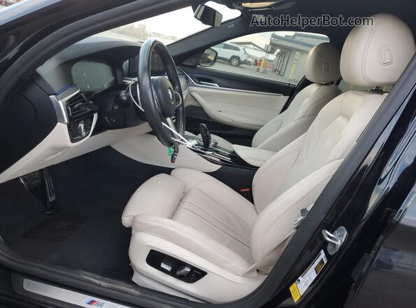 WBA53BH0XNWX58474 2022 BMW 5 SERIES Black Widok wnętrza z przodu