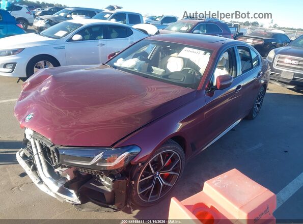 WBA53BJ07PCM73181 2023 BMW 5 SERIES Burgundy Front left