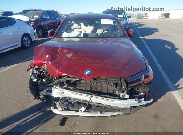 WBA53BJ07PCM73181 2023 BMW 5 SERIES Burgundy Rear interior view