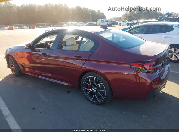 WBA53BJ07PCM73181 2023 BMW 5 SERIES Burgundy Rear left