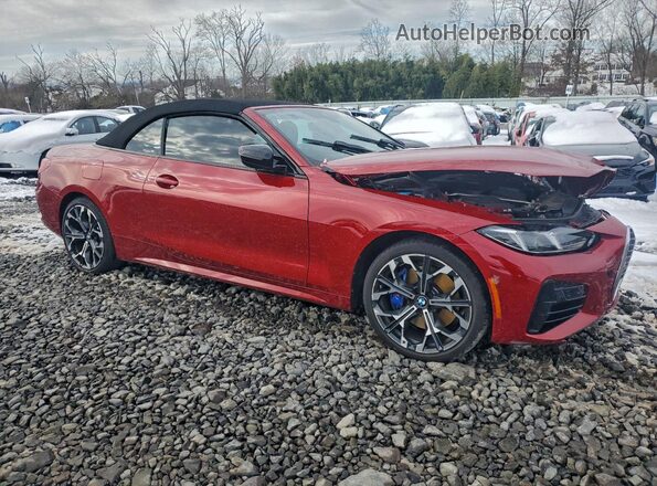 WBA53DB07SCT43727 2025 BMW 4 SERIES Burgundy Передня права чверть