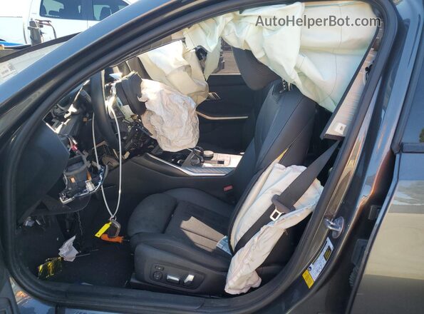 WBA5U7C03LFH22255 2020 BMW M3 Gray Widok wnętrza z przodu