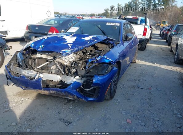 WBA5U7C07LFH07113 2020 BMW 3 SERIES Blue Front left