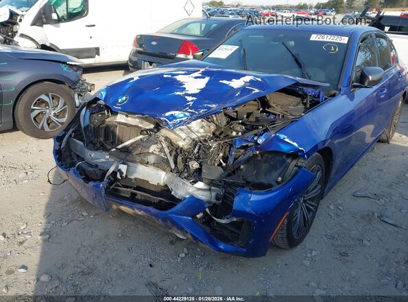 WBA5U7C07LFH07113 2020 BMW 3 SERIES Blue Front view