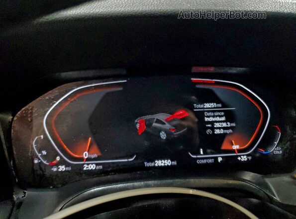 WBA63AV01NFM11019 2022 BMW 4 SERIES Black Вид щитка приладів