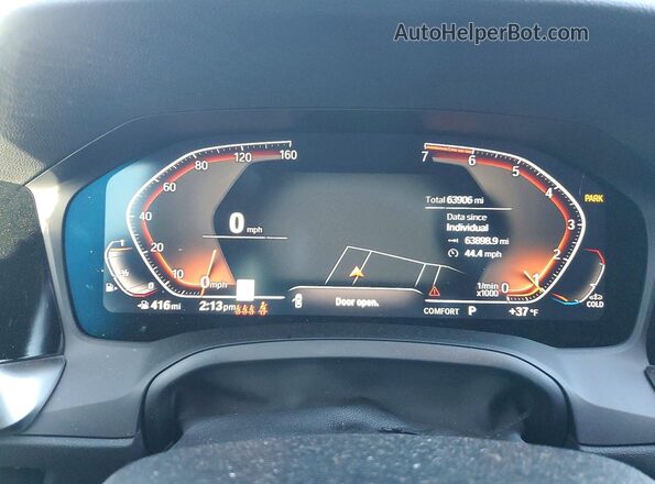 WBA63AV03NFM75305 2022 BMW 4 SERIES Black Widok zestawu wskaźników